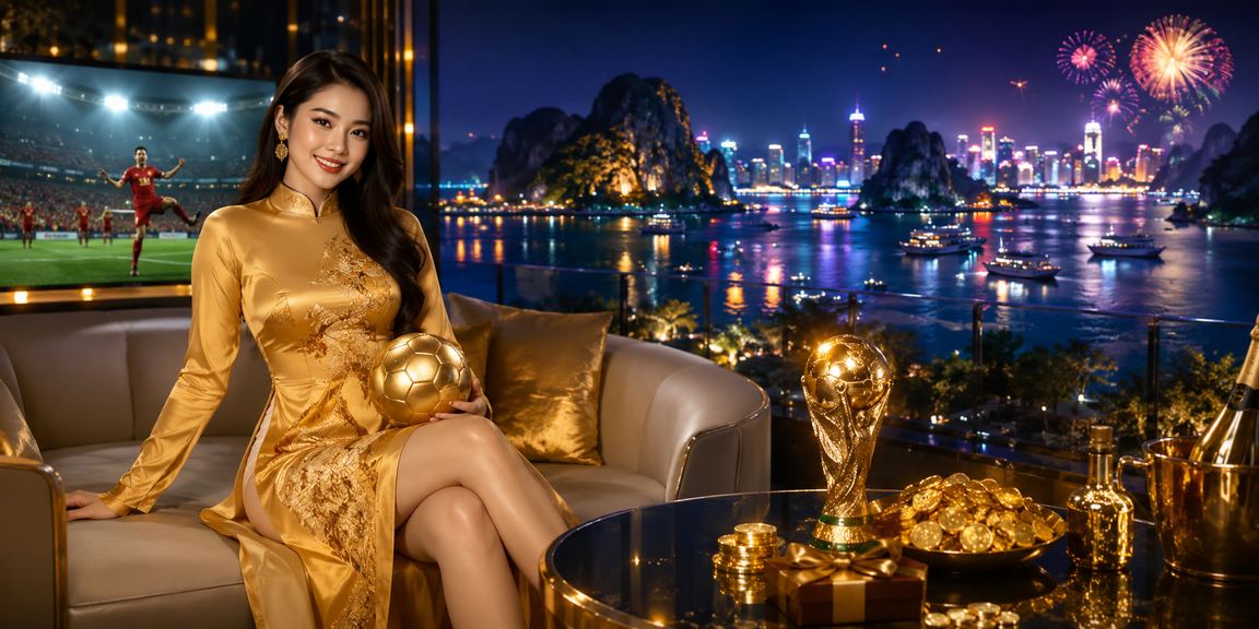 Phụ nữ mặc áo dài trải nghiệm giải trí casino ven vịnh Hạ Long